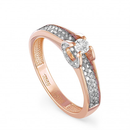 Помолвочное кольцо из золота с бриллиантом